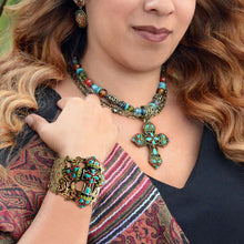 Load image into Gallery viewer, Mayan Cross Cuff Bracelet BR124 - Sweet Romance Wholesale