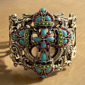 Mayan Cross Cuff Bracelet BR124 - Sweet Romance Wholesale