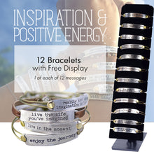 Load image into Gallery viewer, 12 Inspirational Message Bracelets + FREE Display DEAL1301 - Sweet Romance Wholesale