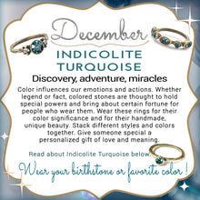 Load image into Gallery viewer, Stackable December Birthstone Ring - Indicolite Turquoise - Sweet Romance Wholesale