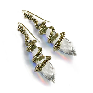 Elvira's Mystic Crystal Snake Earrings - Sweet Romance Wholesale