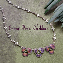 Load image into Gallery viewer, Enamel Pansies Necklace N1155 - Sweet Romance Wholesale