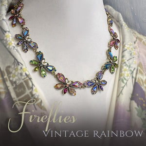 Vintage Rainbow Firefly Necklace N1221 - Sweet Romance Wholesale