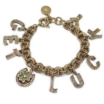 Get Lucky Letter Charm Bracelet OL_BR328 - Sweet Romance Wholesale