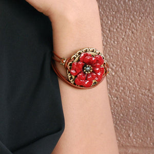 Desert Rose Wrap Bracelet OL_BR337 - Sweet Romance Wholesale
