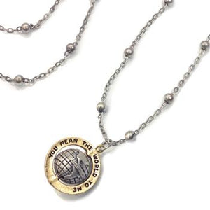 "You mean the world to me" Necklace OL_N315 - Sweet Romance Wholesale