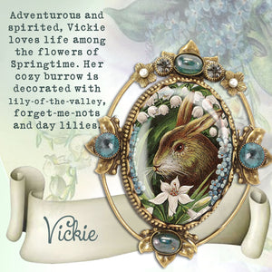 Vickie the Bunny Vintage Spring Pin P330-VI - Sweet Romance Wholesale