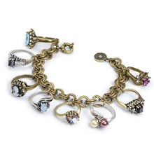 Load image into Gallery viewer, Antique Style Rings Charm Bracelet BR122 - Sweet Romance Wholesale