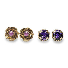 Load image into Gallery viewer, Crystal Cushion &amp; Roses Earring Set E1181 - Sweet Romance Wholesale