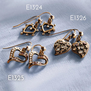 XO Heart Earrings E1326 - Sweet Romance Wholesale