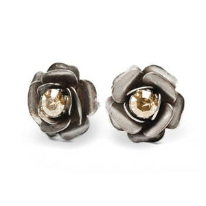 Crystal Rose Stud Earrings E1981 - Sweet Romance Wholesale