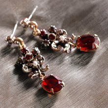 Load image into Gallery viewer, Victorian Garnet Earrings E958 - Sweet Romance Wholesale