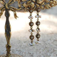 Load image into Gallery viewer, Crystal and Pearls Drop Earrings E982 - Sweet Romance Wholesale