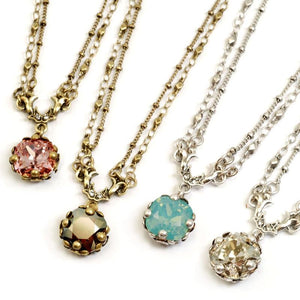 Cushion Cut Jewel Necklace and Earrings N1173-E1182-SET - Sweet Romance Wholesale