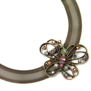 Mesh Collar Necklace with Butterfly Clip - Sweet Romance Wholesale