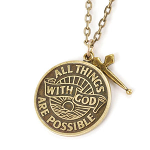 Faith Can Work Miracles Pendant Necklace N1252 - Sweet Romance Wholesale