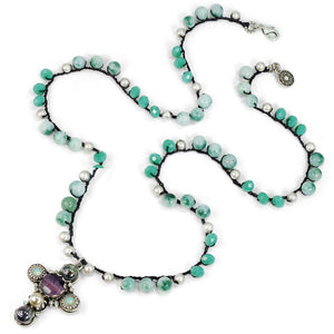 Malibu Beads With Cross N1356 - Sweet Romance Wholesale