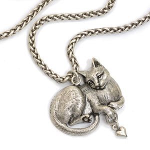 Cheshire Cat Sculpture Pedant Necklace N1439 - Sweet Romance Wholesale