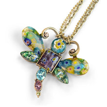 Load image into Gallery viewer, Millefiori Glass Dragonfly Pendant Necklace - Sweet Romance Wholesale