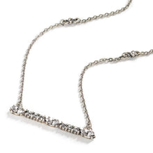 Load image into Gallery viewer, Silver Crystal Bar Necklace N1529 - Sweet Romance Wholesale