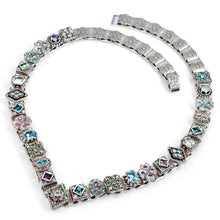 Load image into Gallery viewer, Pastel Crystal Vee Collar Necklace N636-ET - Sweet Romance Wholesale