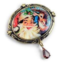 Load image into Gallery viewer, Santa &amp; Reindeer Christmas Pin P342 - Sweet Romance Wholesale