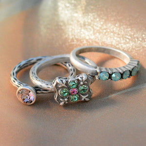 Set of 3 Inspirational Stacking Rings R100-R105 - Sweet Romance Wholesale