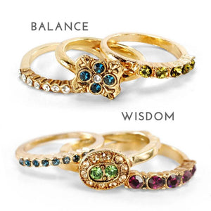 Set of 3 Inspirational Stacking Rings R100-R105 - Sweet Romance Wholesale