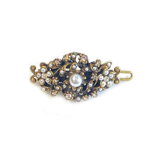 Load image into Gallery viewer, Crystal and Pearl Accent Barrette B182