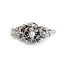 Load image into Gallery viewer, Crystal and Pearl Accent Barrette B182