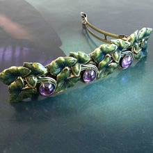 Load image into Gallery viewer, Enamel Ivy Leaves Hair Barrette  B544