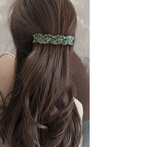 Enamel Ivy Leaves Hair Barrette  B544