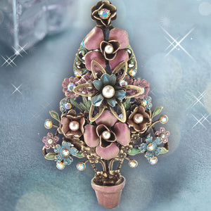 Topiary Christmas Tree Brooch P179