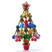 Load image into Gallery viewer, Crystal Beads Christmas Tree Pin P188