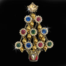 Load image into Gallery viewer, Retro 1940s Christmas Tree Brooch P239