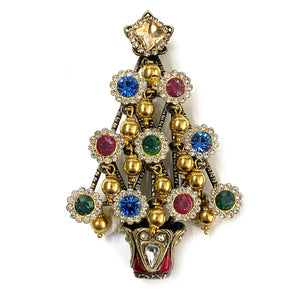 Retro 1940s Christmas Tree Brooch P239