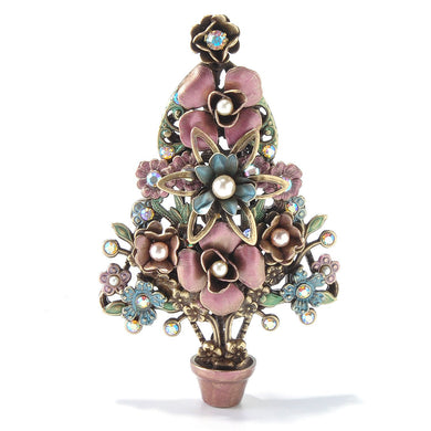 Topiary Christmas Tree Brooch P179