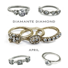 Load image into Gallery viewer, Stackable April Birthstone Ring - Diamond - Sweet Romance Wholesale