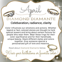 Load image into Gallery viewer, Stackable April Birthstone Ring - Diamond - Sweet Romance Wholesale