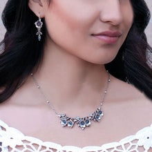 Load image into Gallery viewer, Silver Forget-me-not Flower Necklace N347-R - Sweet Romance Wholesale