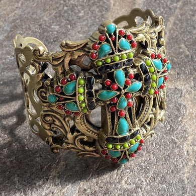 Mayan Cross Cuff Bracelet BR124 - Sweet Romance Wholesale