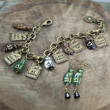 Load image into Gallery viewer, Good Life Cat Charm Bracelet &amp; Earring Set - Sweet Romance Wholesale