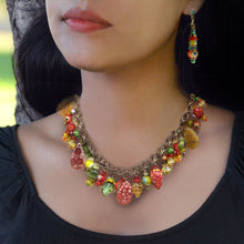 Load image into Gallery viewer, Millefiori Citrus Bead Necklace - Sweet Romance Wholesale