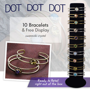 Dot Bracelet Deal: 10 Bracelets + Free Display - Sweet Romance Wholesale