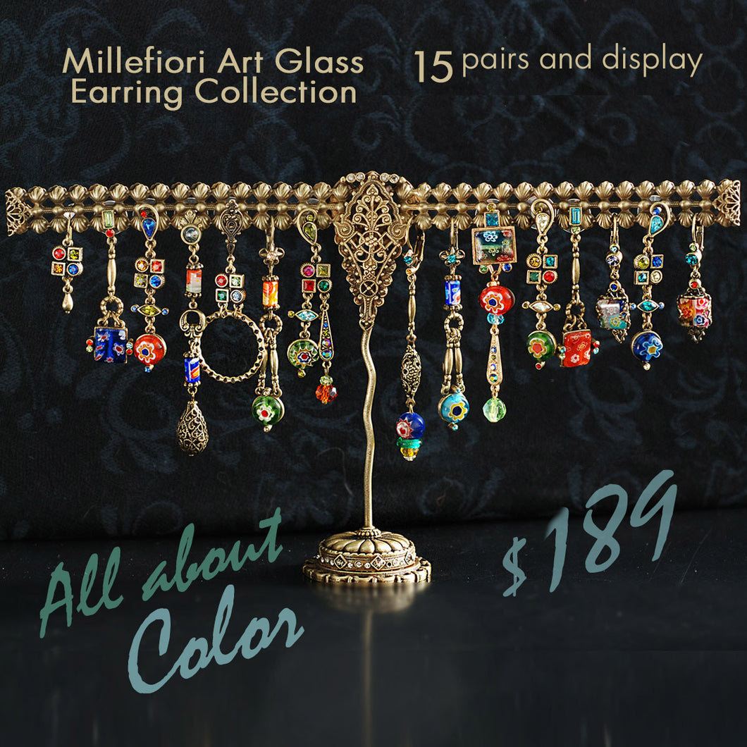 Millefiori Candy Earring Deal DEAL405 - Sweet Romance Wholesale
