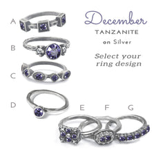 Load image into Gallery viewer, Stackable December Birthstone Ring - Tanzanite Blue - Sweet Romance Wholesale