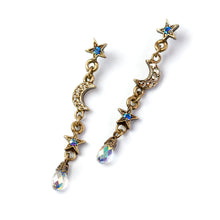 Load image into Gallery viewer, Dangling Moon &amp; Star Earrings E1494 - Sweet Romance Wholesale