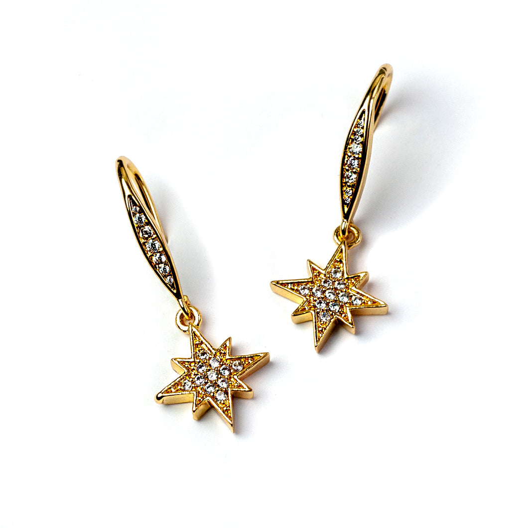 Tiny North Star Earrings E1505 - Sweet Romance Wholesale
