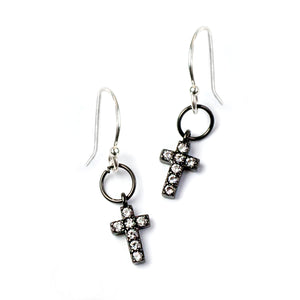 Tiny Cross Earrings E1513 - Sweet Romance Wholesale