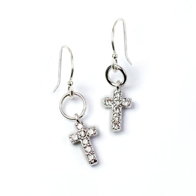 Tiny Cross Earrings E1513 - Sweet Romance Wholesale